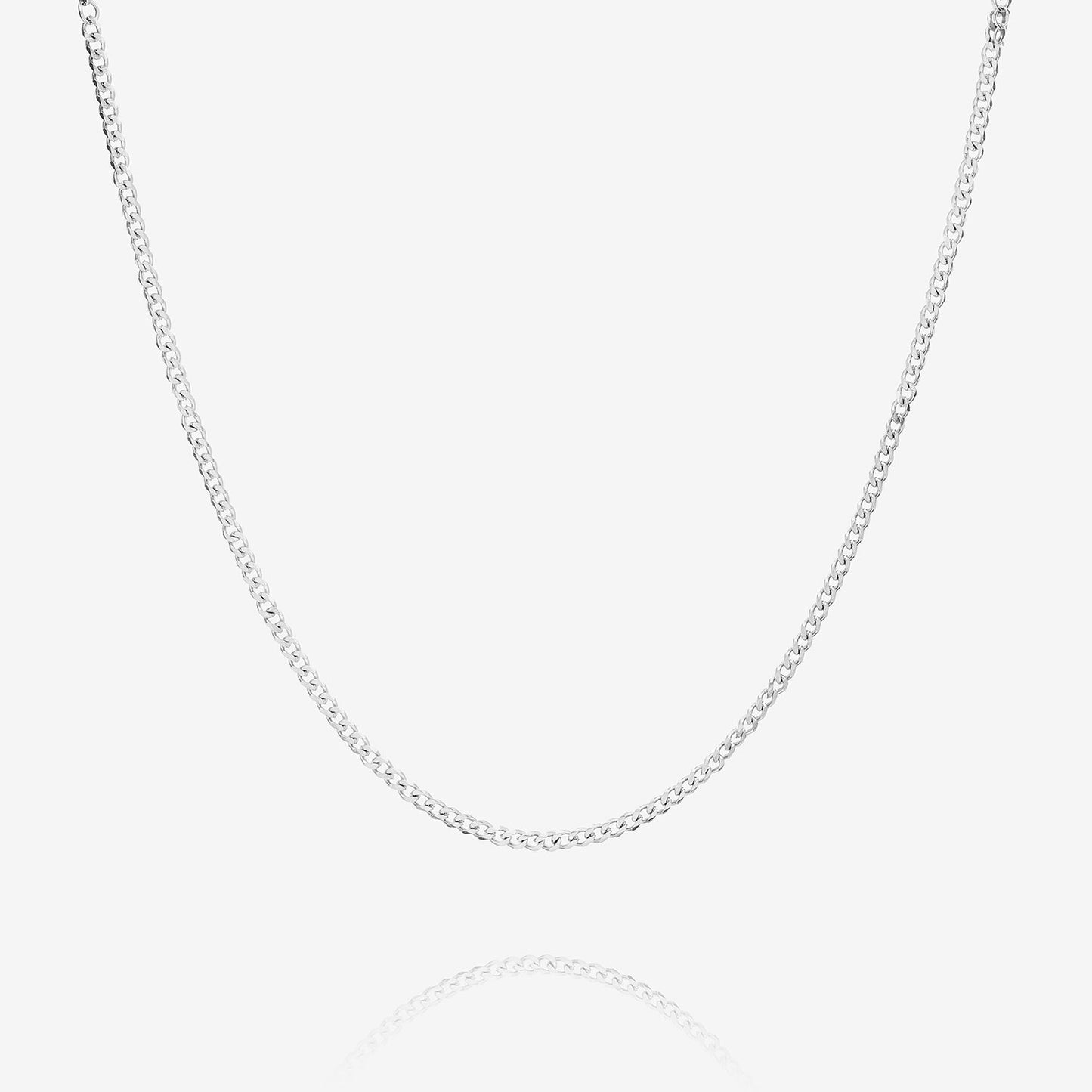 Cuban Necklace Silver Colored 4mm