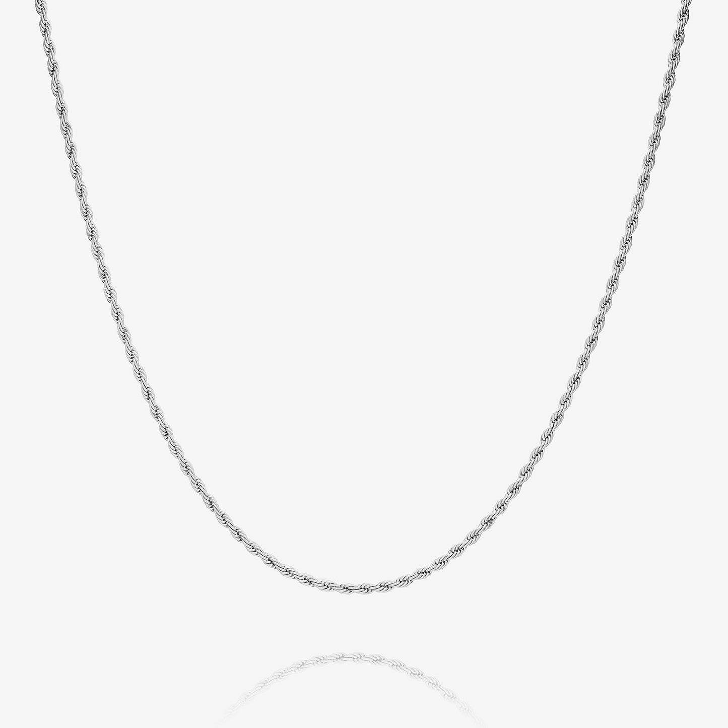 Rope Necklace Silver Colored