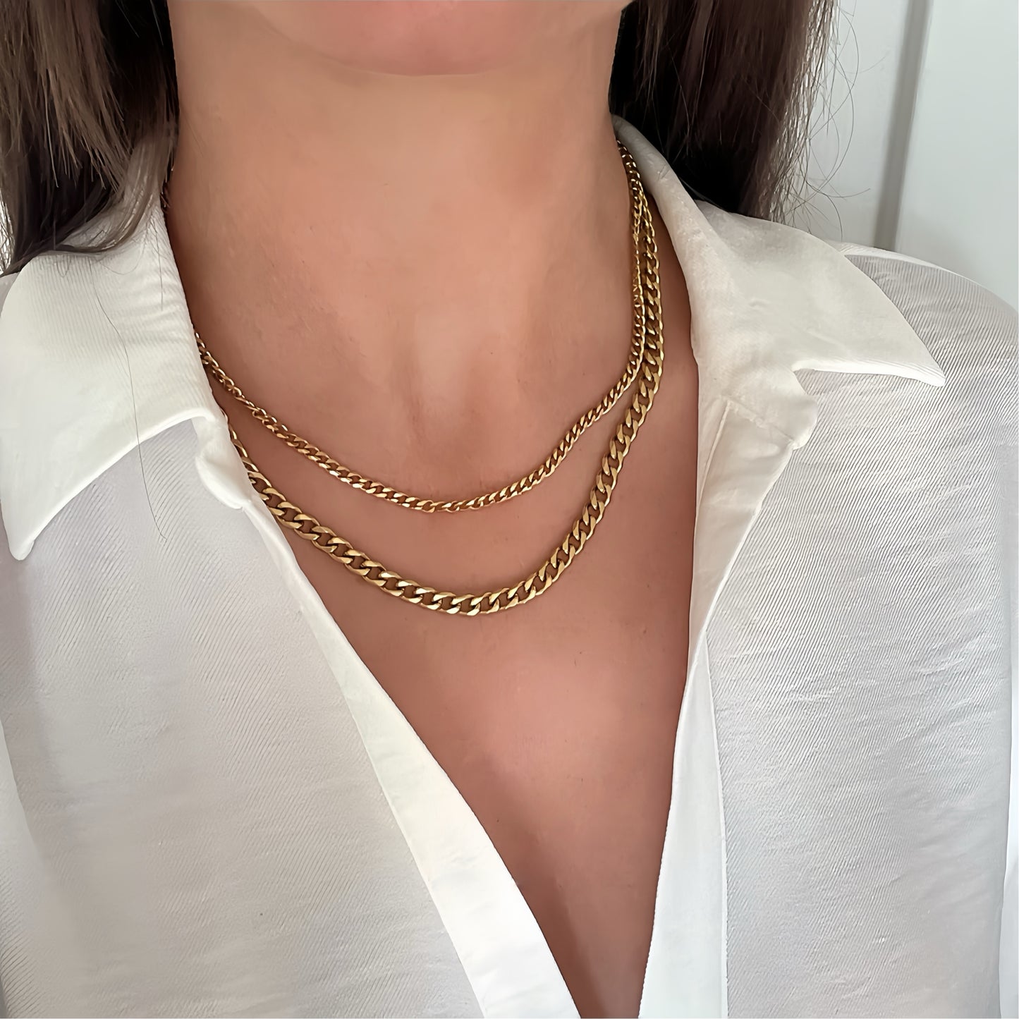 Cuban Necklace Gold Plated 4mm