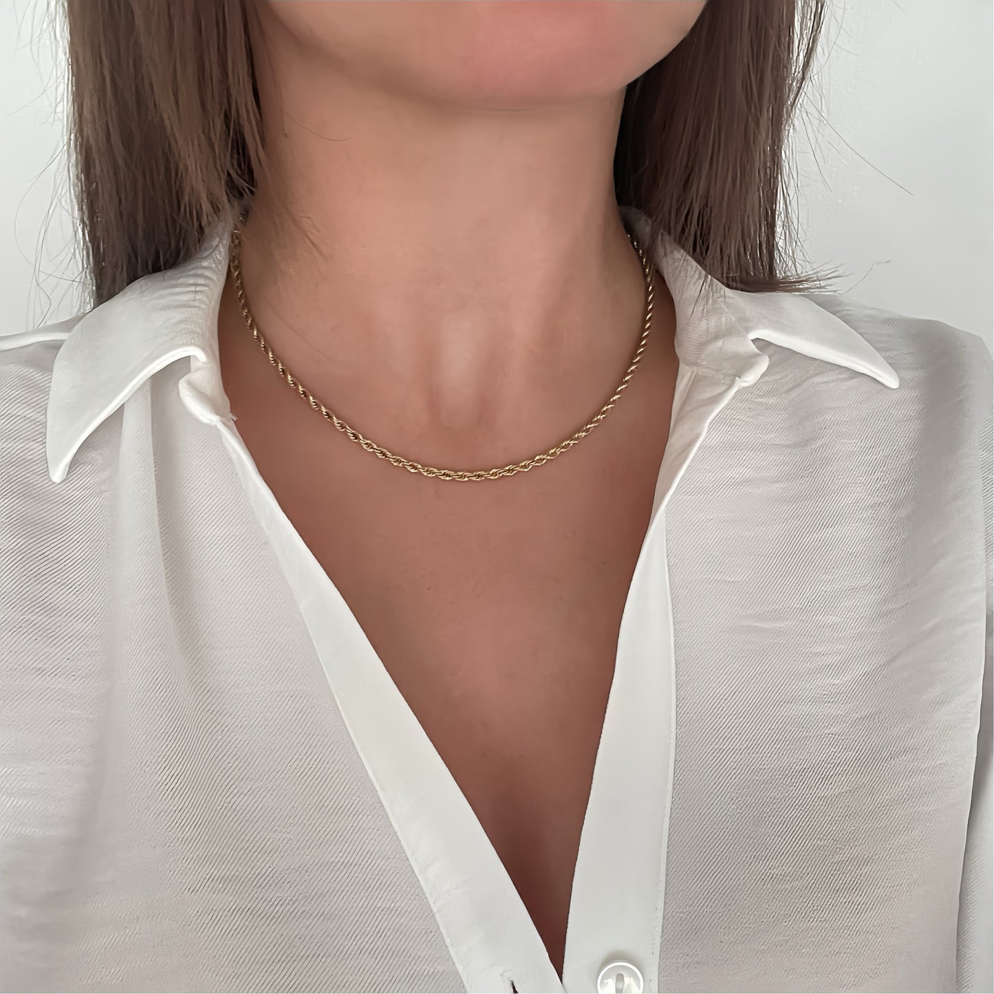 Rope Necklace Gold Plated