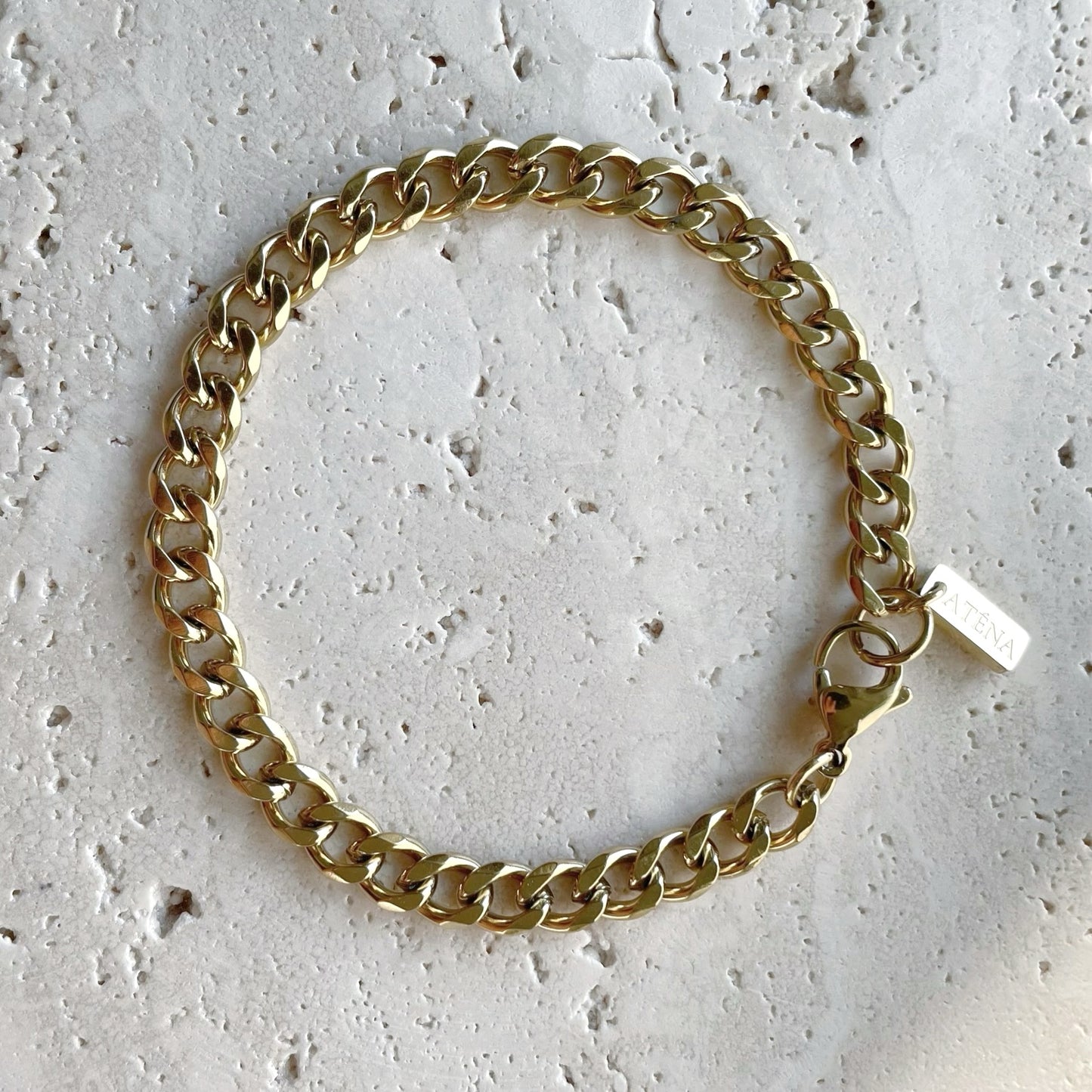 Cuban Bracelet Gold Plated 6mm