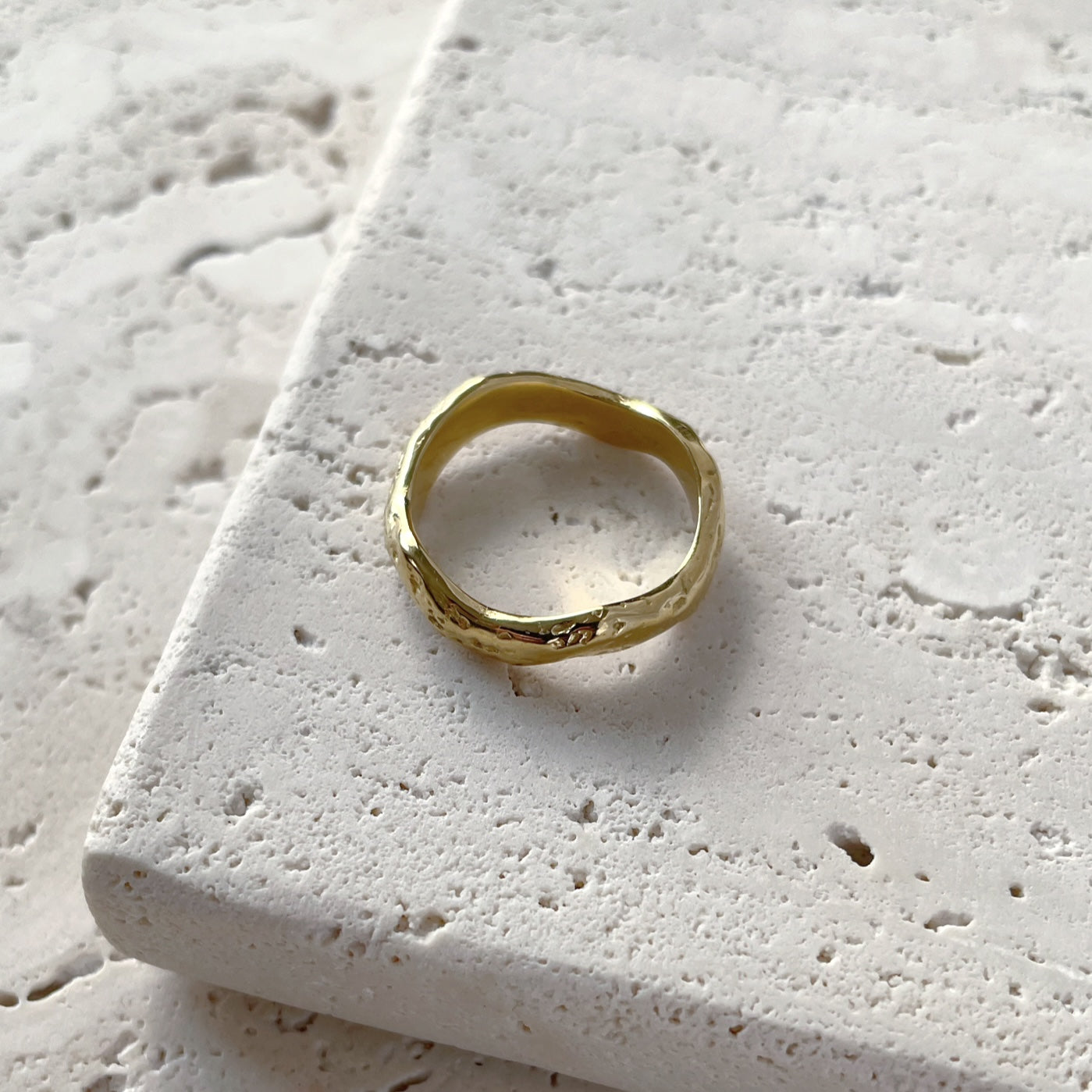 Soft Wave Ring Gold Plated