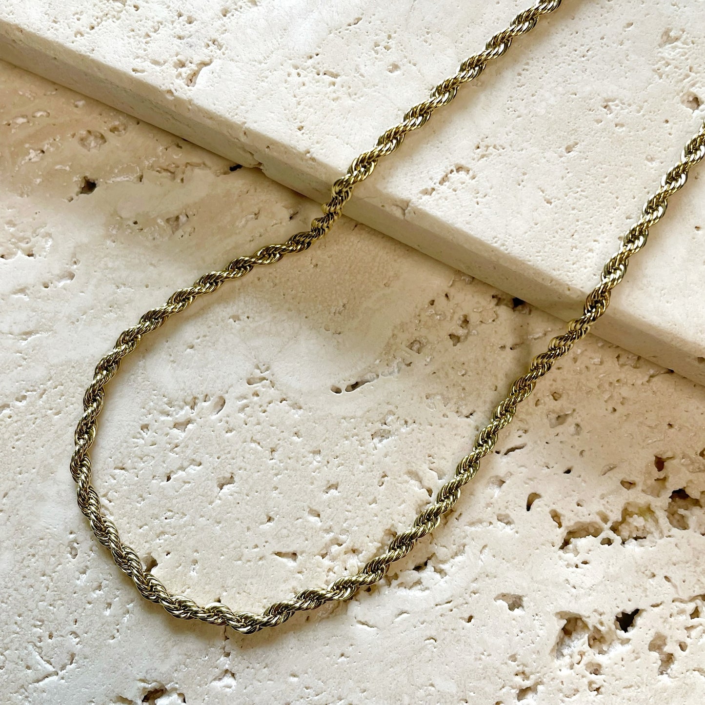 Rope Necklace Gold Plated