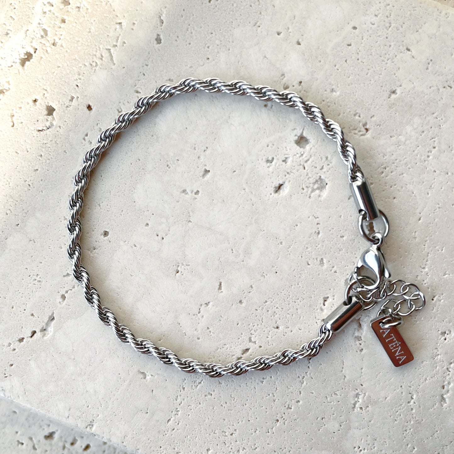 Rope Bracelet Silver Colored