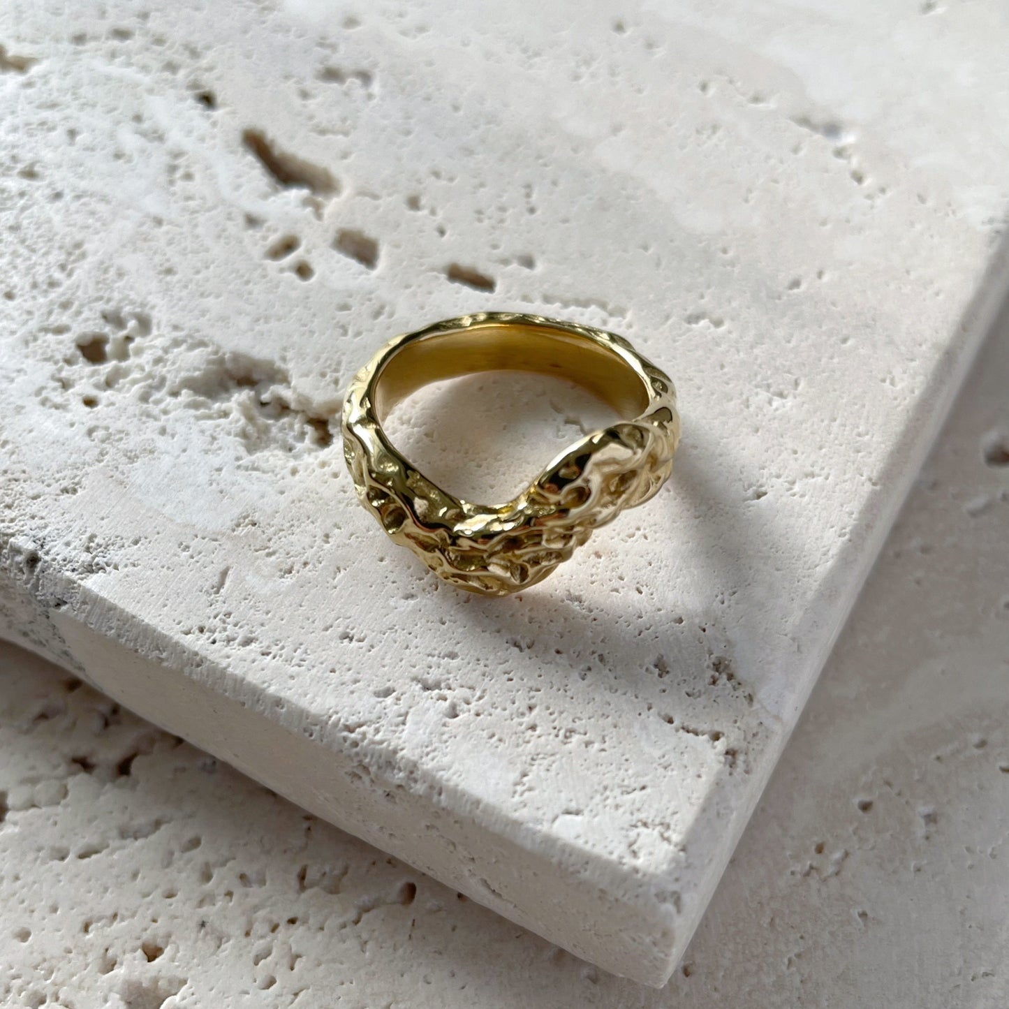 Wave Ring Gold Plated