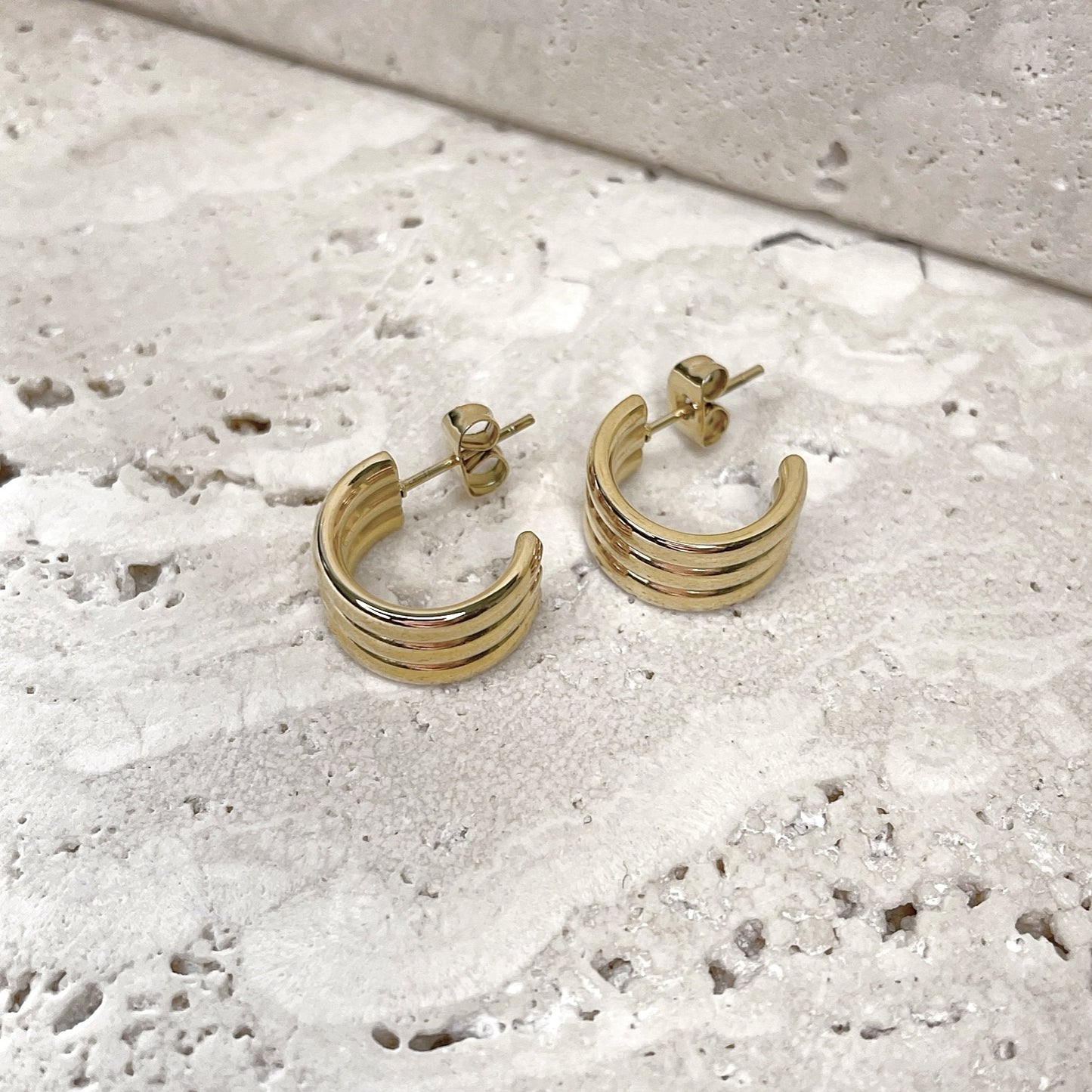 Luna Hoop Earrings Gold Plated