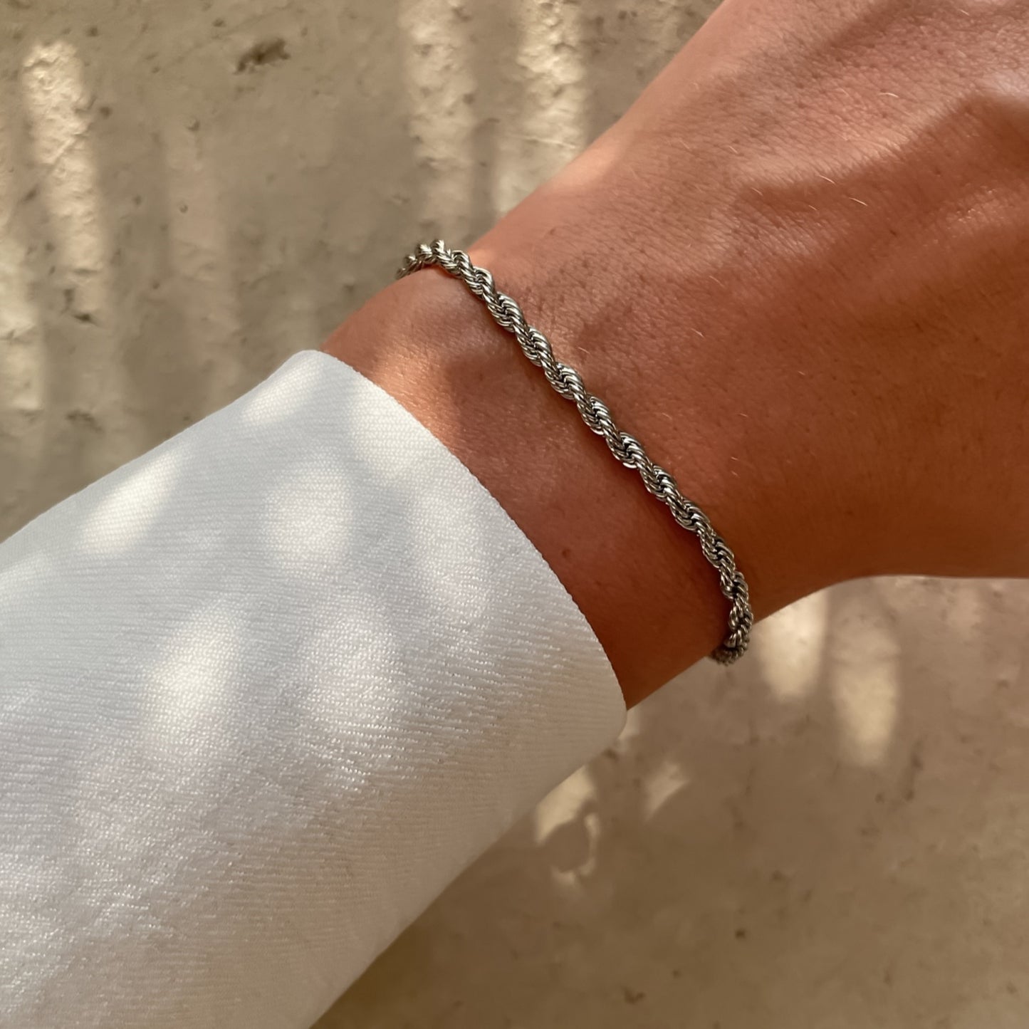 Rope Bracelet Silver Colored