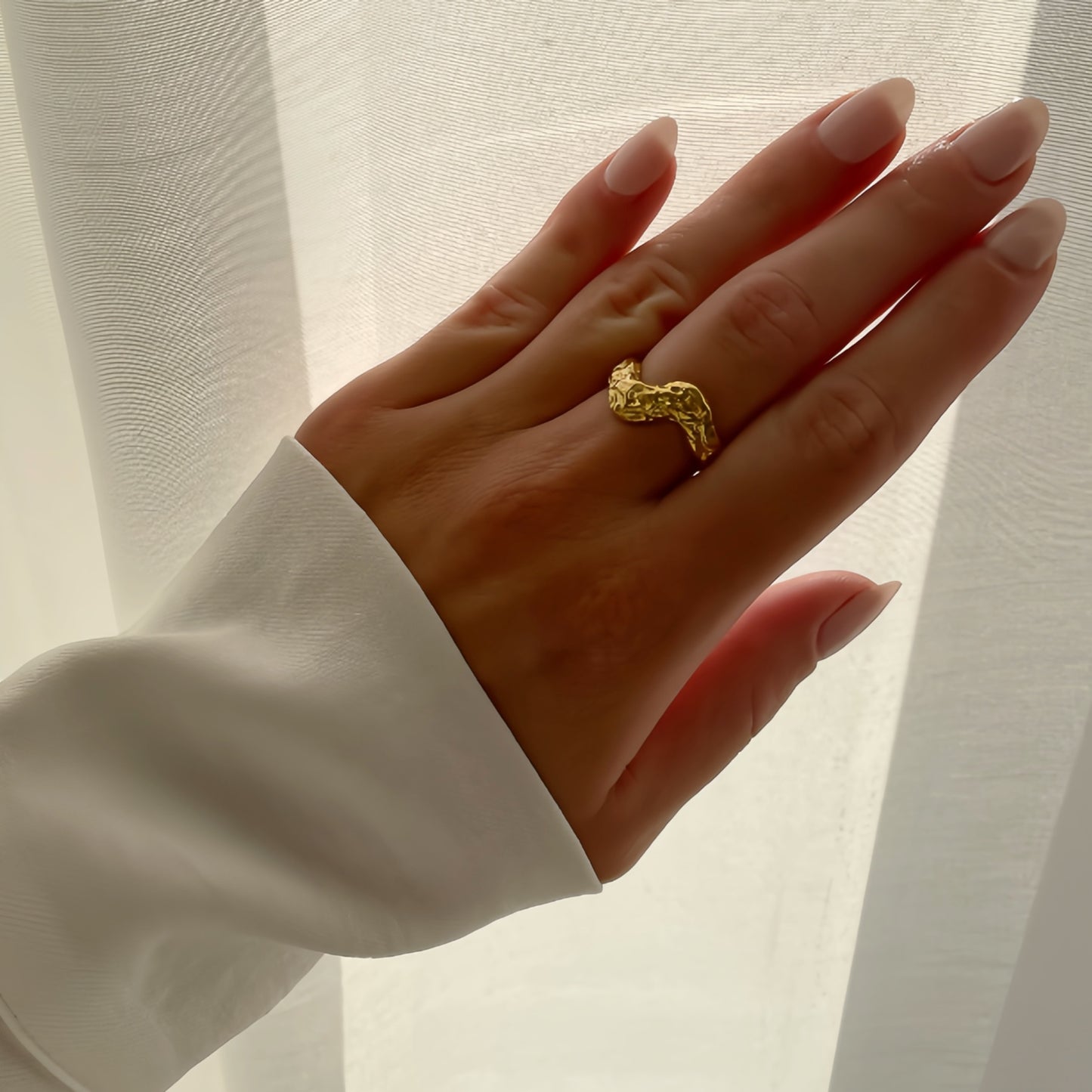 Wave Ring Gold Plated
