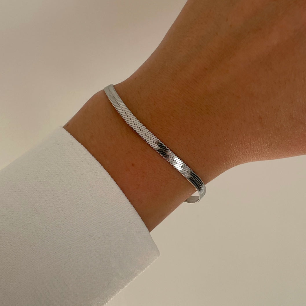 Snake Bracelet Silver Colored