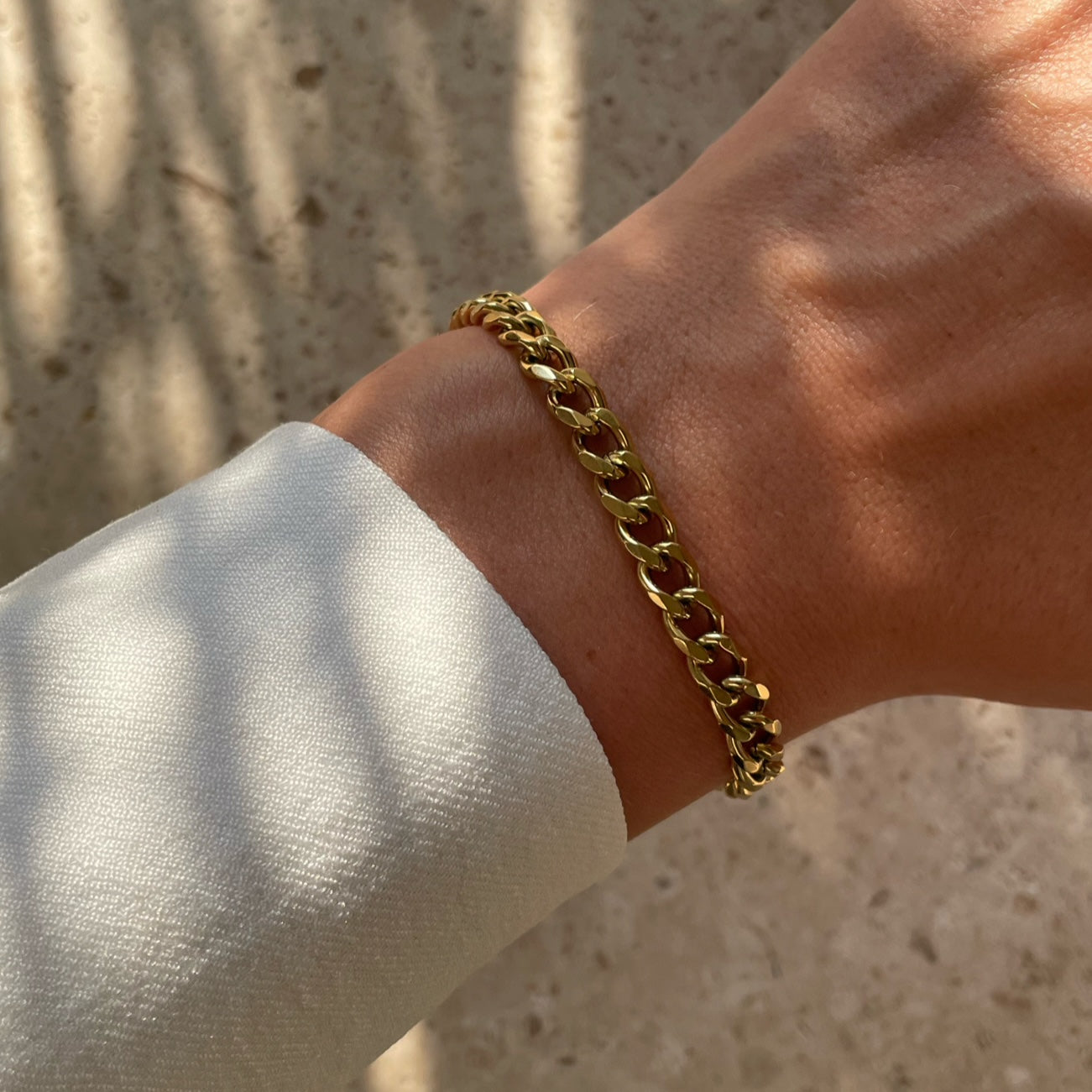 Cuban Bracelet Gold Plated 6mm