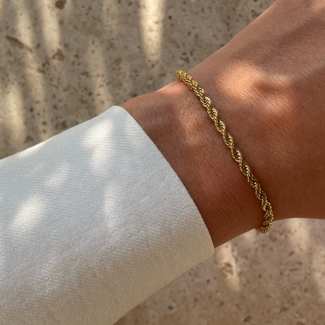Rope Bracelet Gold Plated