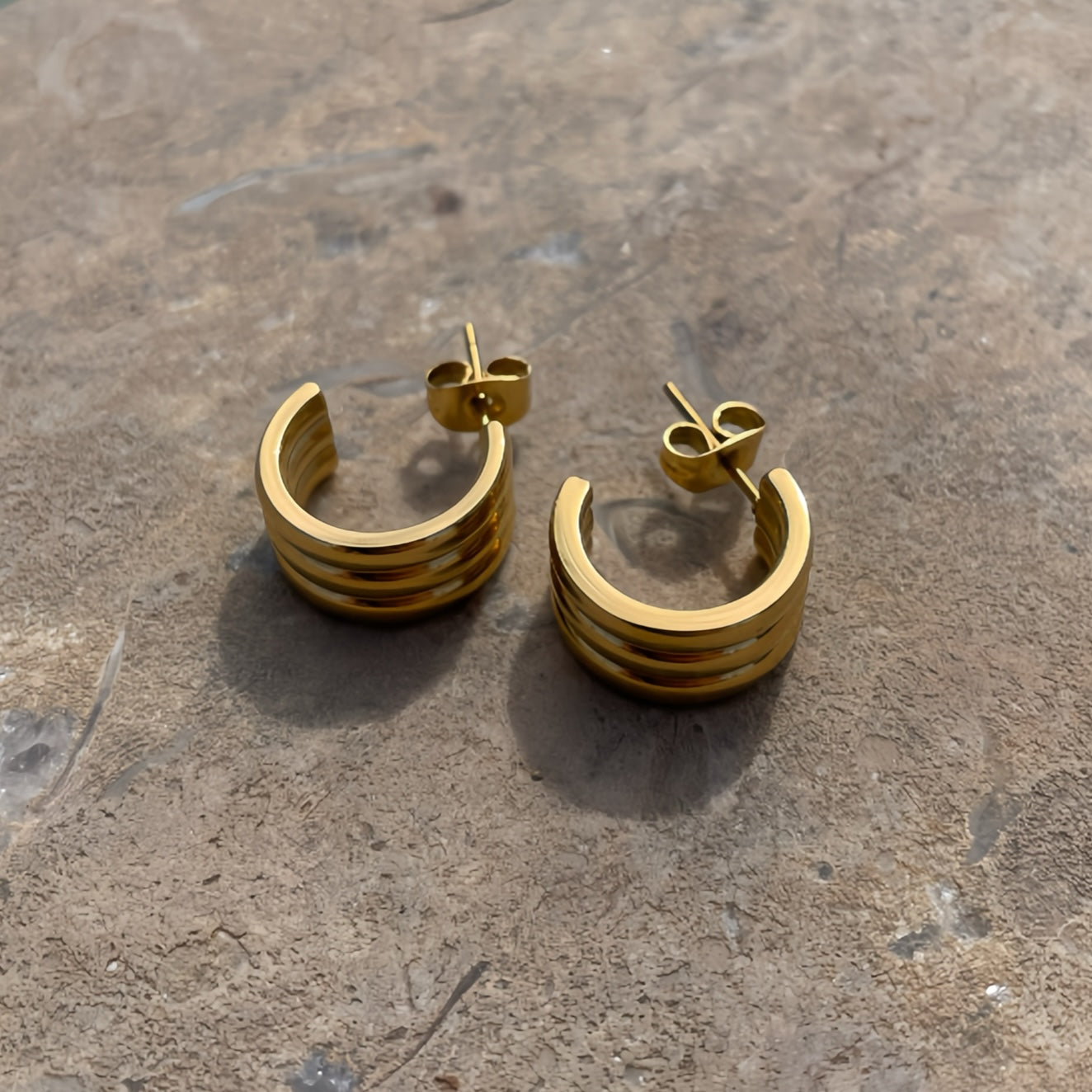 Luna Hoop Earrings Gold Plated