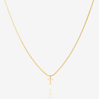 Letter Necklace Gold Plated